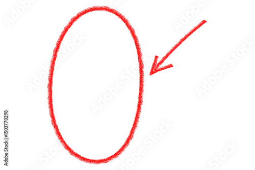 red circle arrow png with transparent shape for urgent highlight use