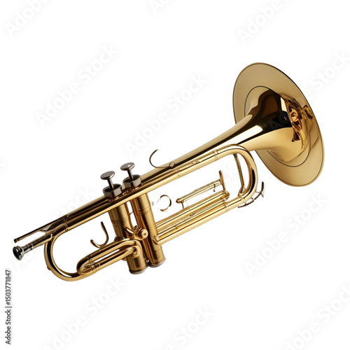 trumpet isolated on white