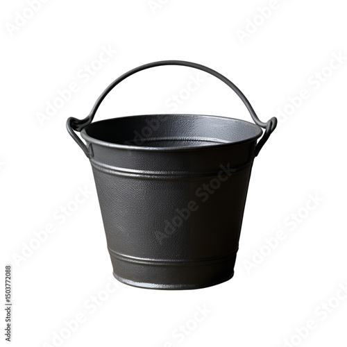 metal bucket isolated on white