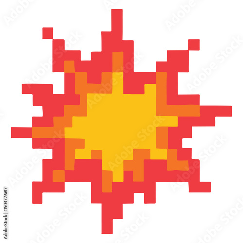pixelated explosion, pixelated explosion 90s nostalgic illustration, nostalgic 1990s colorful clipart, 90s nostalgic design sublimation
