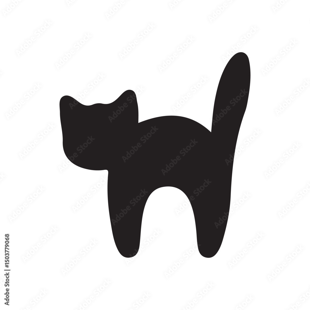 vector illustration of a black cat vector illustration of a black cat