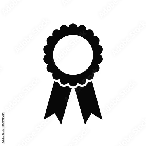 Award ribbon medallion achievement recognition icon