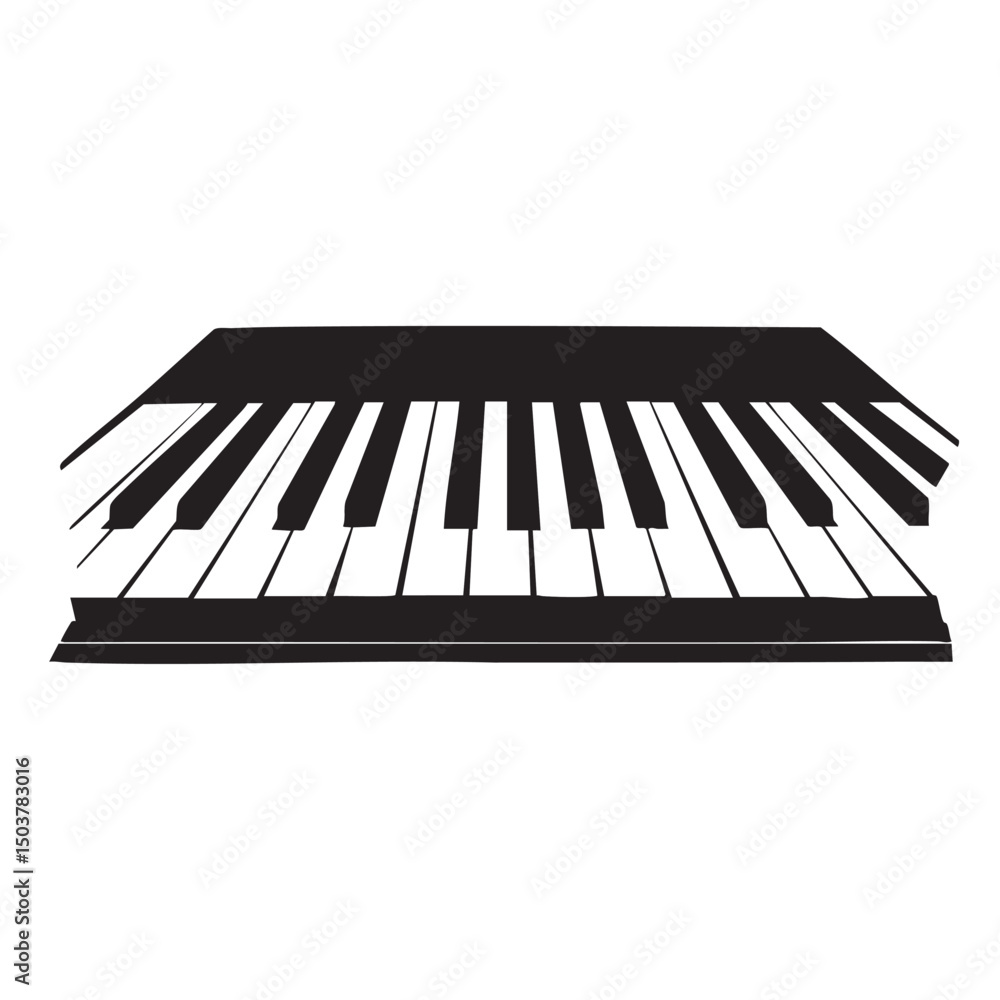 Fototapeta premium Keyboard silhouette isolated on white background