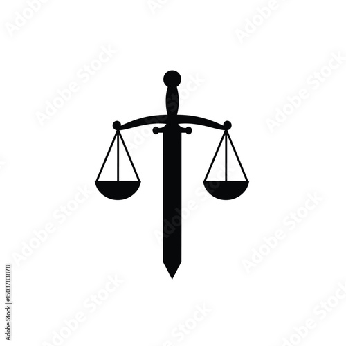 Scales of justice sword legal law symbol icon