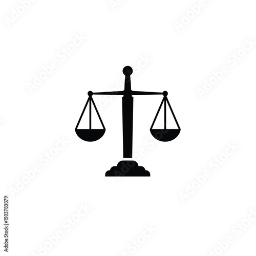 Scales of justice legal law balance icon symbol