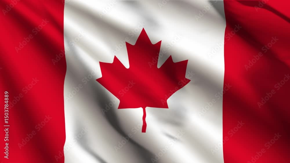 Canada Flag Animation Video, Waving Canada Flag Canada Flag Animation Video, Waving Canada Flag