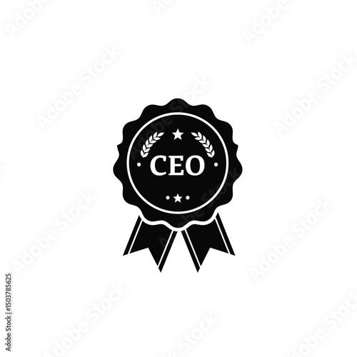 Ceo award badge seal of approval business success
