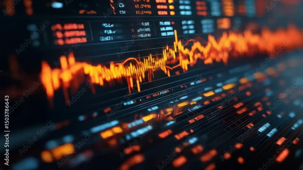 Financial data graph vivid colors Financial data graph vivid colors