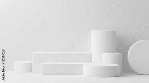 Soft Gray to Classic White Gradient in Minimalist High Fidelity Scene