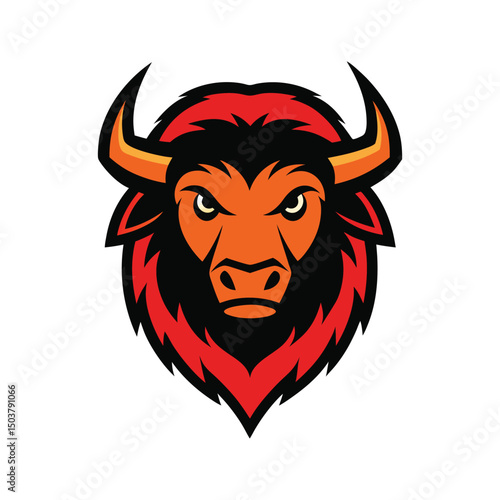 bison mascot logo