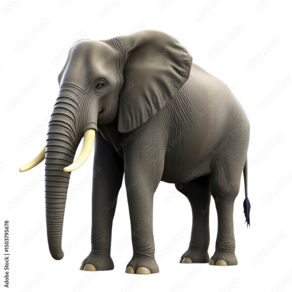 Fototapeta premium elephant with transparent background PNG and JPEG image