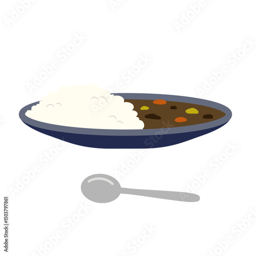 カレーライスのイラスト素材