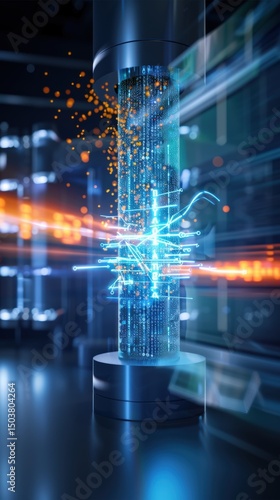 Quantum computing breakthroughs in a high-tech lab futuristic technology environment dynamic visuals science and innovation insights