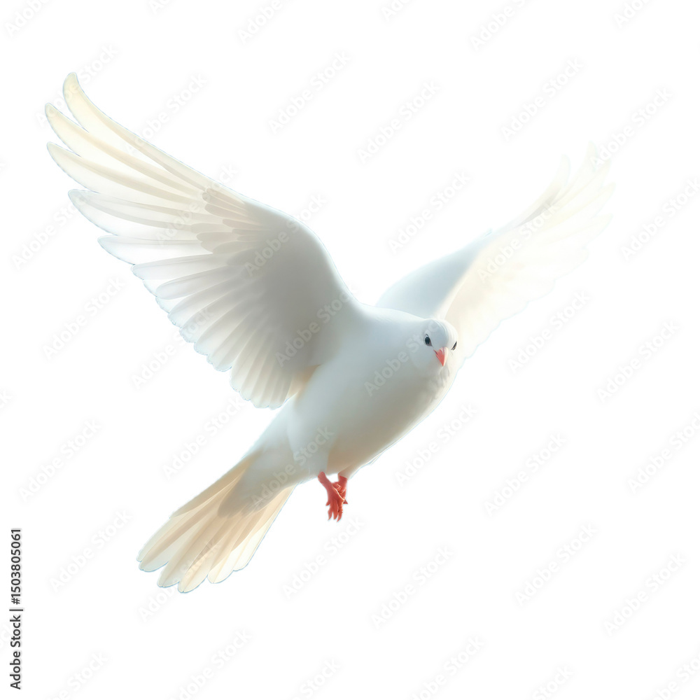 Obraz premium dove of peace with transparent background PNG and JPEG image