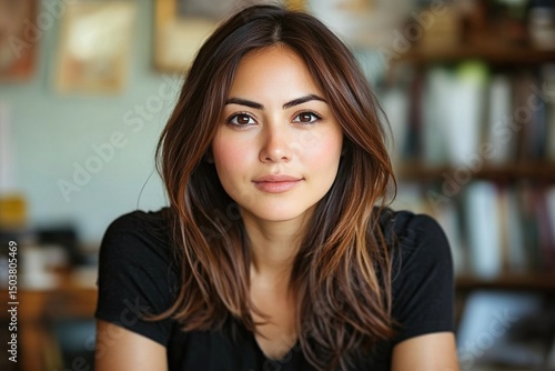 Wallpaper Mural Striking woman gazes directly at viewer Torontodigital.ca