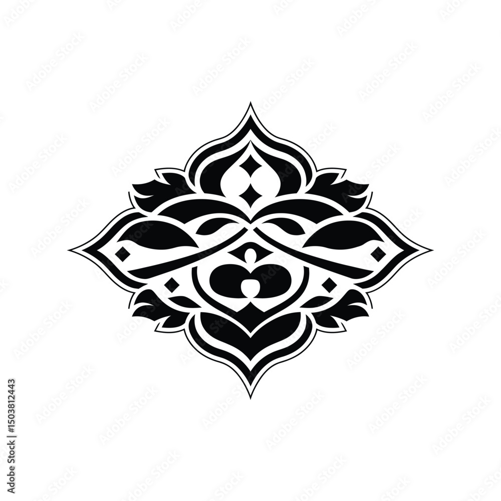 Obraz premium Vintage calligraphy border frame vector silhouette artwork