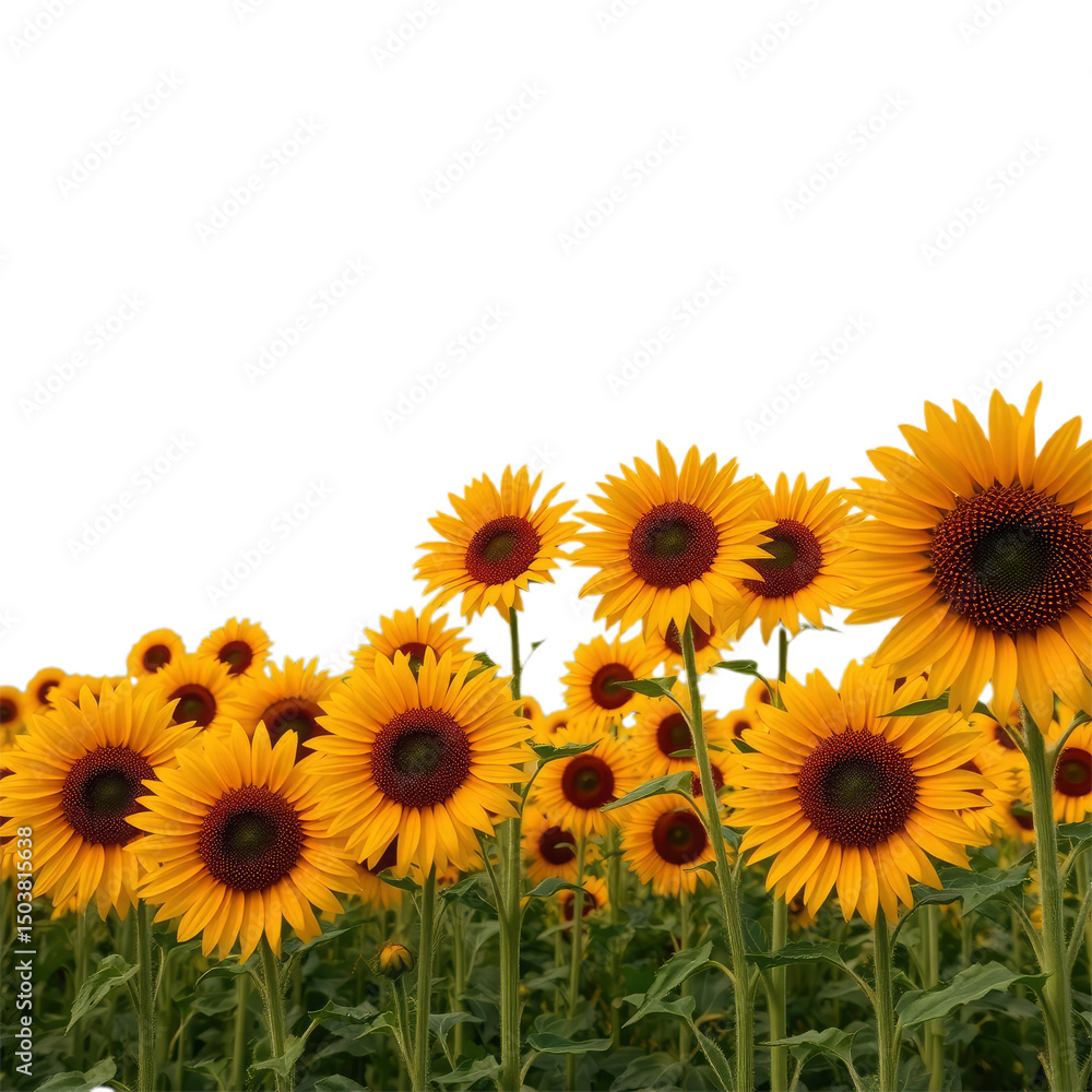 Obraz premium sunflowers with transparent background PNG and JPEG image