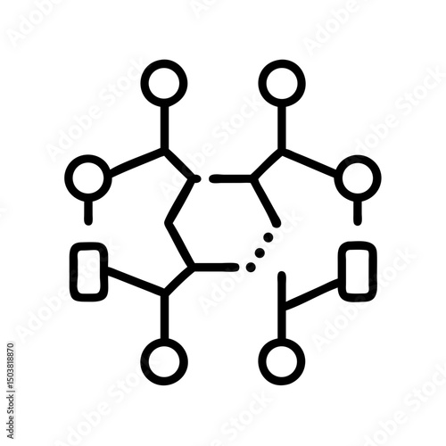 Quantum Algorithm Icon  A Visual Representation of Entanglement and Computation