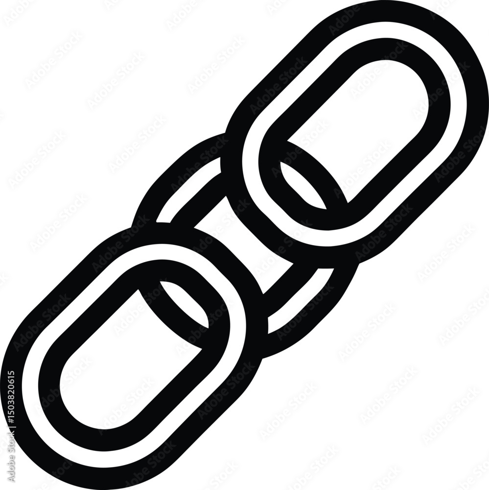 Chain Icon Outline Vector Illustration Chain Icon Outline Vector Illustration