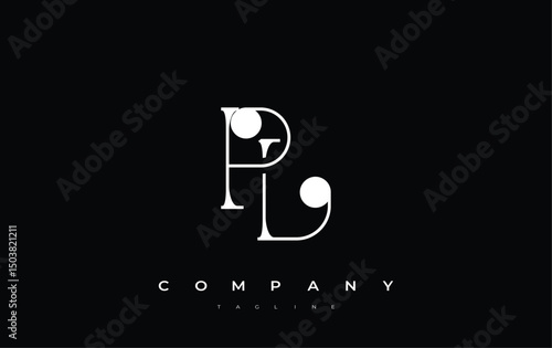 PL Typography Logo Design. Stylish monogram design depiction featuring the letters P and L combined in an artistic signature style, delivering a unique and creative visual representation.