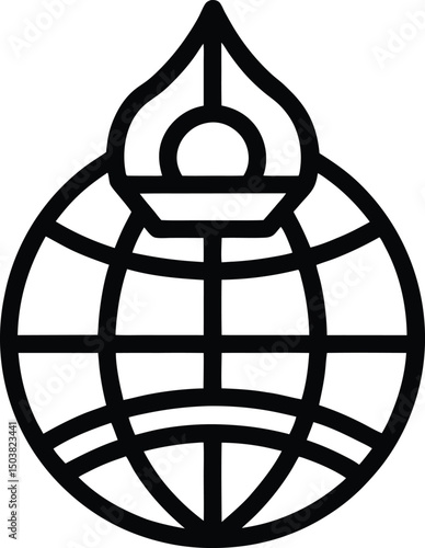 Foreign Language Icon Outline Vector Illustration