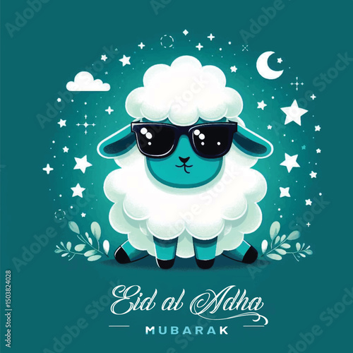 Cool sheep celebrates Eid al-Adha with style