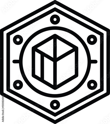 NFT Icon Outline Vector Illustration