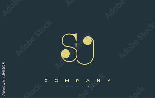 SU Typography Logo Design. Stylish monogram design depiction featuring the letters S and U combined in an artistic signature style, delivering a unique and creative visual representation.