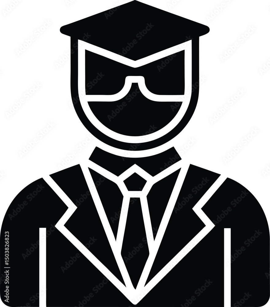 Professor Icon Outline Vector Illustration Professor Icon Outline Vector Illustration