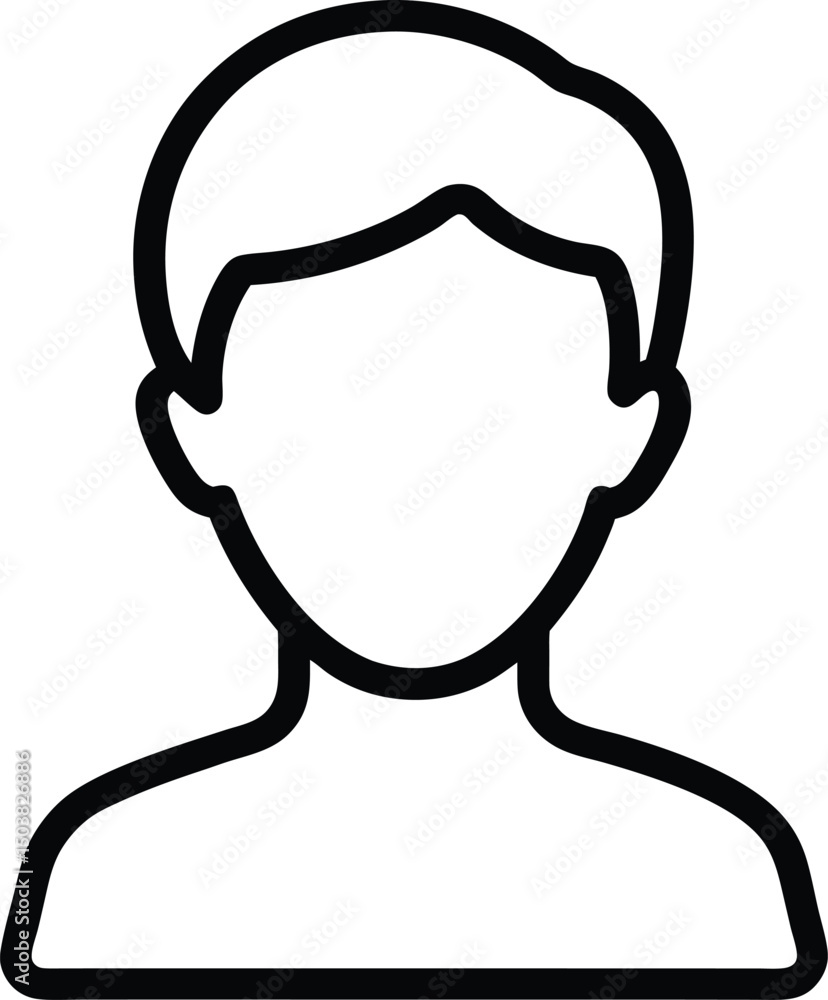 Profile Icon Outline Vector Illustration Profile Icon Outline Vector Illustration