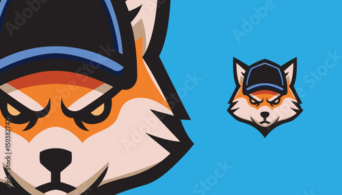 Clever Fox Mascot Logo – Sleek Vector Design
