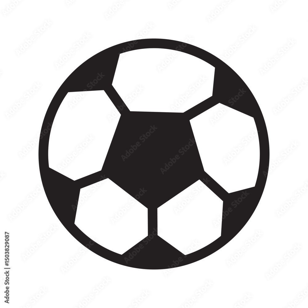Obraz premium Soccer. Vector illustration of a ball. Isolated on a blank, editable background.