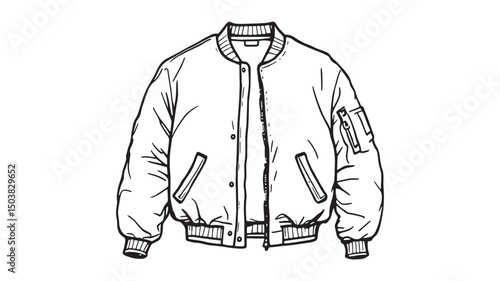 Lightweight bomber jacket with zip closure