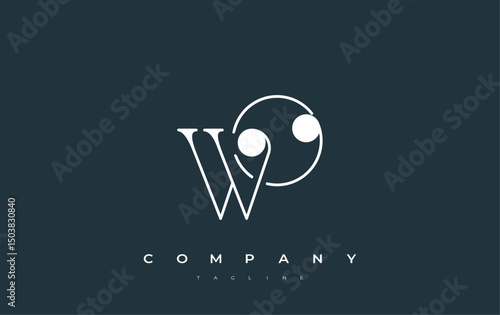 Wallpaper Mural WO Typography Logo Design. Stylish monogram design depiction featuring the letters W and O combined in an artistic signature style, delivering a unique and creative visual representation. Torontodigital.ca