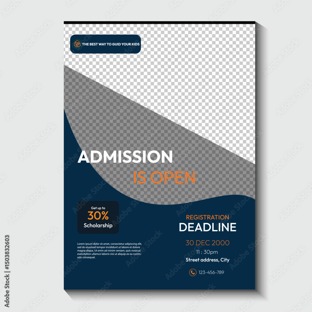Obraz premium Kids School Admission Flyer Templates