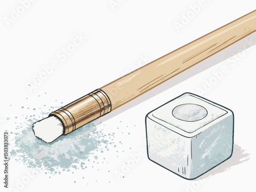 Wallpaper Mural Design a bold, vector illustration of a billiard chalk app icon; strong lines, vibrant color. Torontodigital.ca