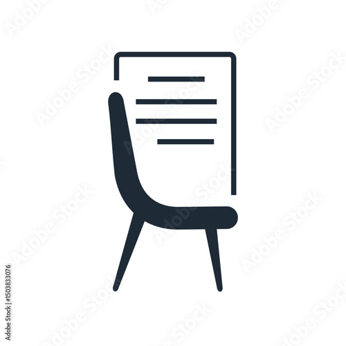 Job vacancy and job offer contract. Vector linear icon illustration on white background.
