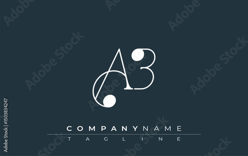 AB Typography Logo Design. Stylish monogram design depiction featuring the letters A and B combined in an artistic signature style, delivering a unique and creative visual representation.