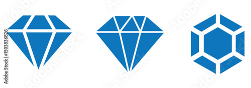 diamond icon set vector. diamond sign icon for web site