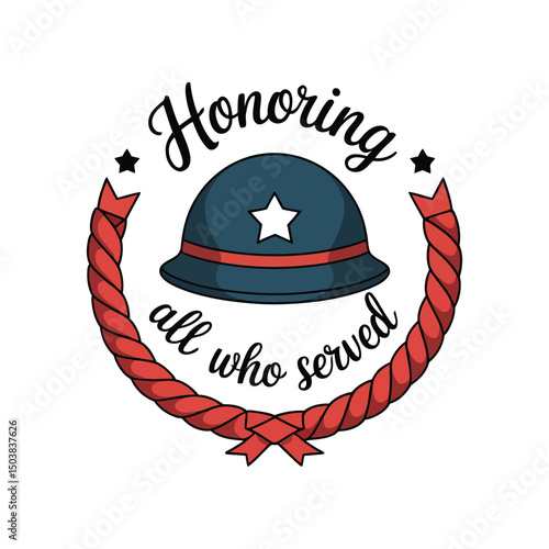 Happy veterans illustration honoring all who served