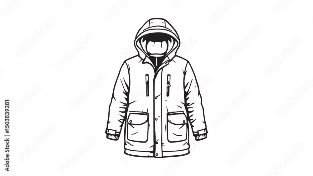 Parka Coat Warm Outerwear Design Parka Coat Warm Outerwear Design