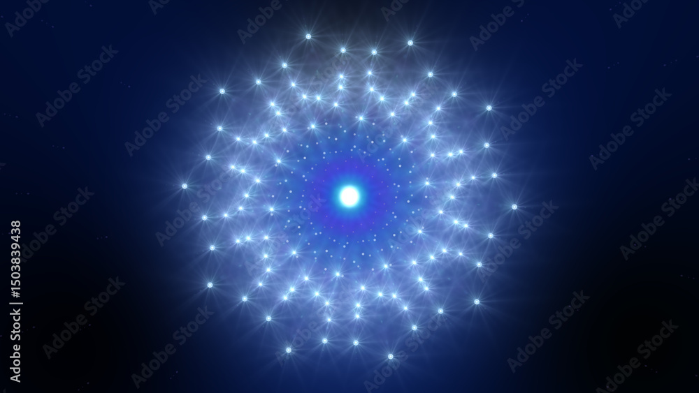 夜空に広がる光のクラスター(幾何学模様)動画もあります 夜空に広がる光のクラスター(幾何学模様)動画もあります