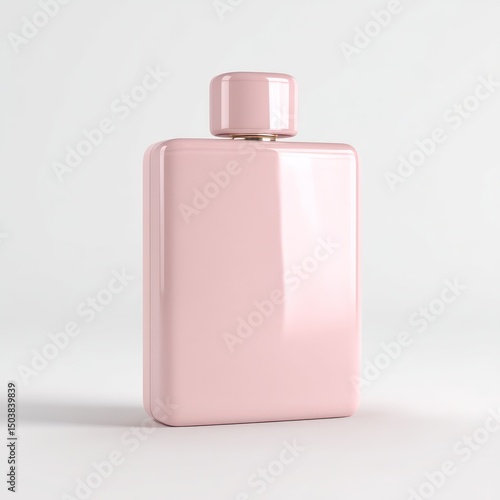 Minimalistic 3D wool perfume bottle mockup with no designs, showcasing the smooth, elegant surface.