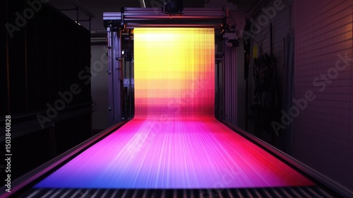 Conveyor passing through machine vision system for inspection of print quality