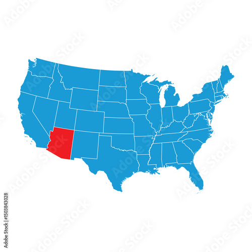 vector of Arizona map