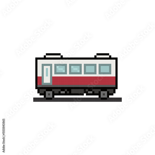 commuter train draw pixel art