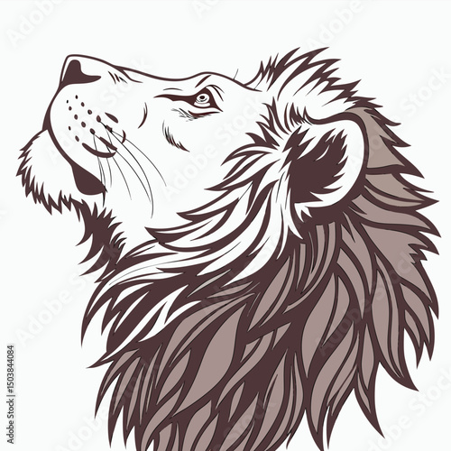 Wallpaper Mural Lion head icon logo design vector on white background. Adobe Illustrator Artwork Torontodigital.ca