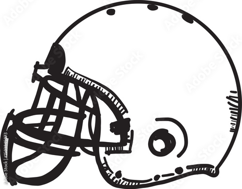 Football helmet illustration