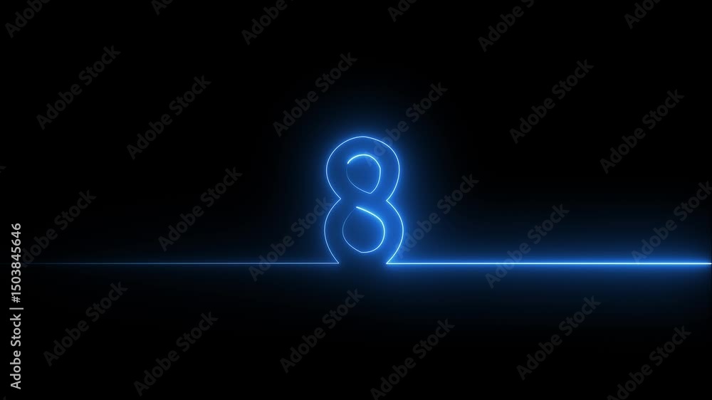 number eight. Animation Neon light Number 08. Neon Glowing Symbol Neon numbers 8 glowing on an alpha channel background 4k animation number eight. Animation Neon light Number 08. Neon Glowing Symbol Neon numbers 8 glowing on an alpha channel background 4k animation