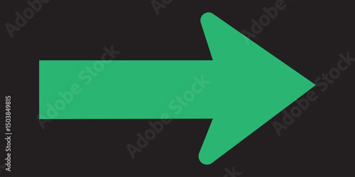 Long arrow vector icon. Arrow icon vector. Arrow symbol. Pointing solid long arrow icon sketched as vector symbol. vector illustration.